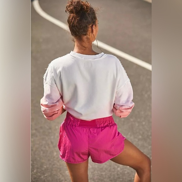 Free people movement the at home athletic shorts in passion fruit pink - Picture 2 of 5